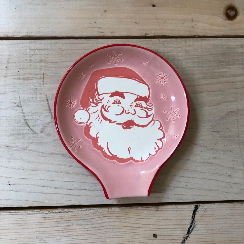 Prima Design NWT Jolly Santa Spoon Rest Pink Red